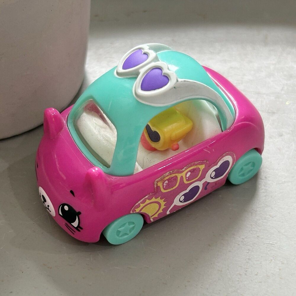 Shopkins McDonald's Happy Meal Cat Car Pink Aqua White Kids‎ Play Girl Boy